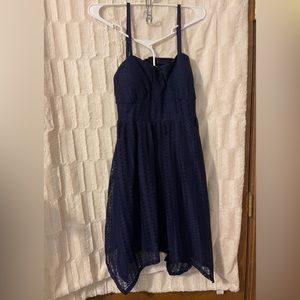 No Boundaries lg sundress navy blue